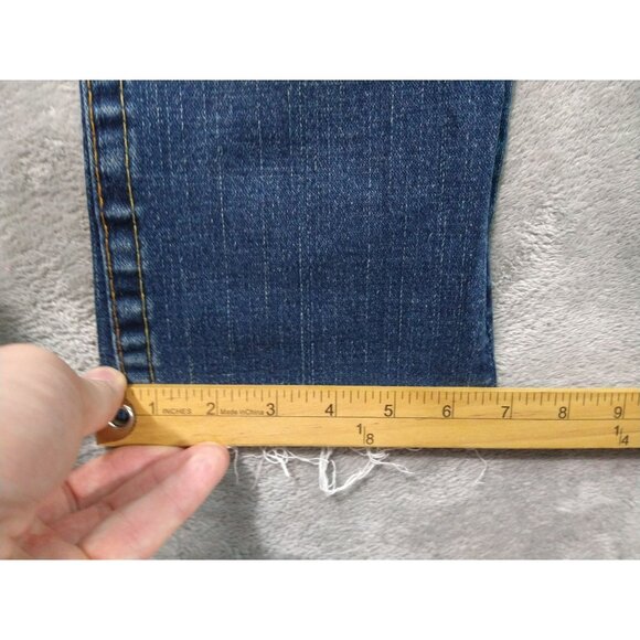 True Religion Jeans Women 27 Blue Denim Billy Straight Leg Low Rise Flap Pockets - Picture 7 of 11